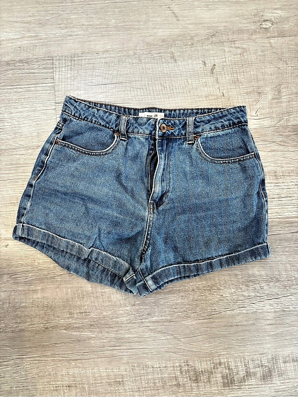 Forever 21 Rainbow Denim Jean Shorts